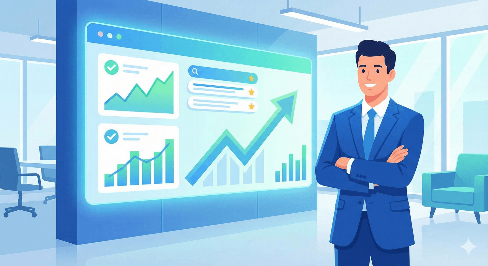 Online reputation management basics with positive reviews rising above negative content in search results